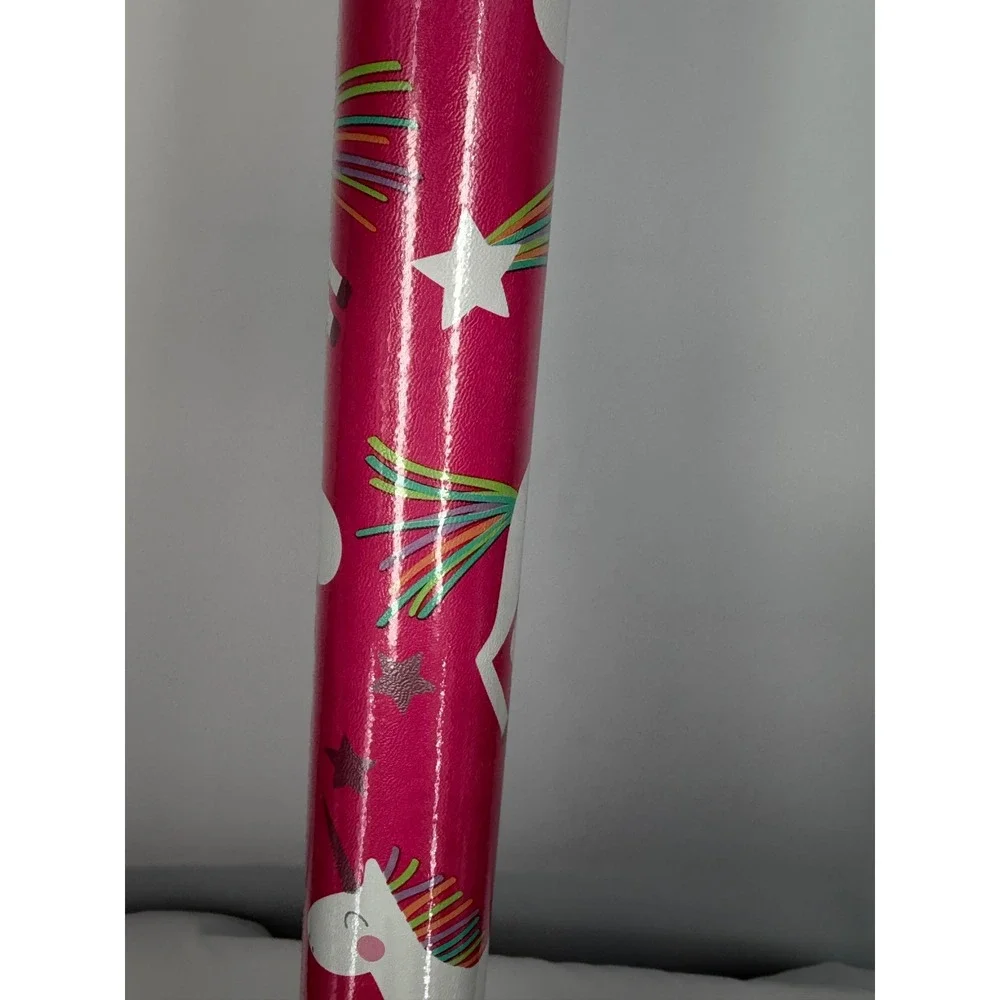 Bella Lux Pink Unicorn Rainbow Gift Wrap Roll Heavy Weight 30 SqFt 109-09